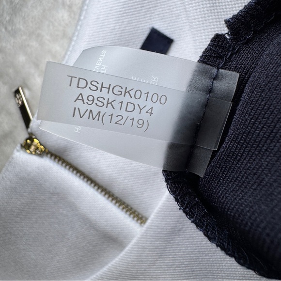 Tommy Hilfiger Green, White & Navy Blue Colorblock Sheath Dress Size 6 - Picture 8 of 9